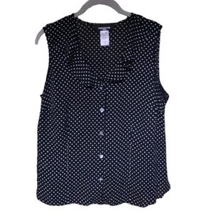 Jones New York 100% Silk Sleeveless Top Sz: 16W